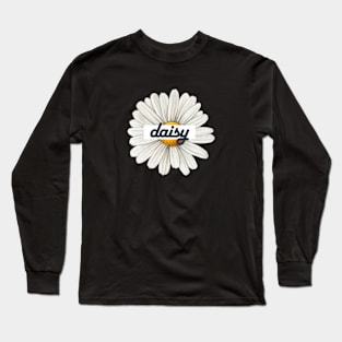 Daisies Flora Minimalist Retro Vintage Positive Long Sleeve T-Shirt